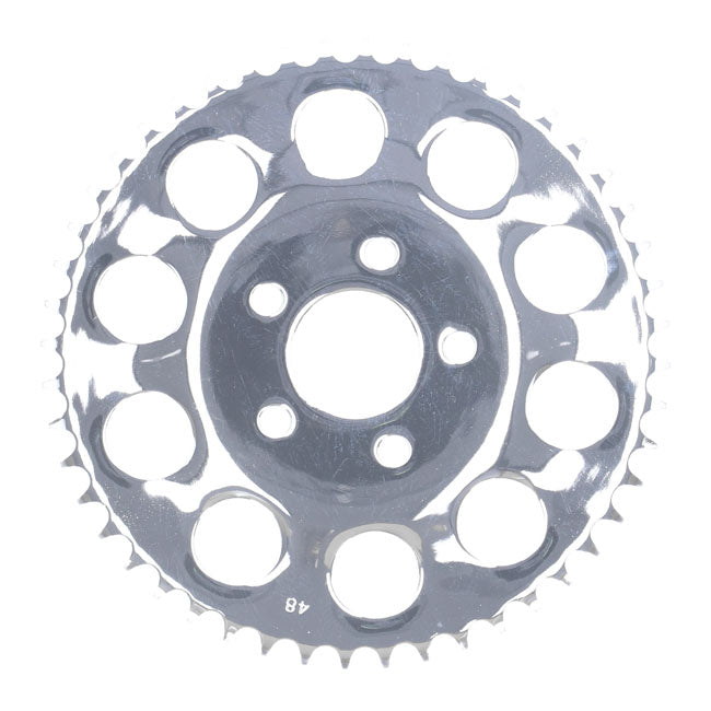 Rear sprocket, chrome. 48t — 82-85 XL Sportster (NU)