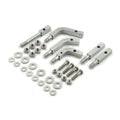 Floorboard mount bracket kit. Chrome — 41-64 FL with steel primary (NU)