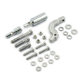 Floorboard mount bracket kit. Chrome — 65-84 4-speed FL; FX with aluminum primary (NU)