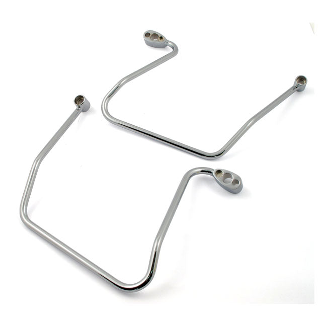 Saddlebag support kit. Chrome — 06-17 Dyna (Excl. 12-16 FLD) (NU)