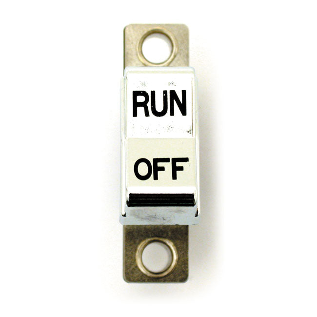 Handlebar rocker switch, run/off. Chrome
