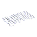 Smoothtopps, push-on cover set (111pc). Chrome