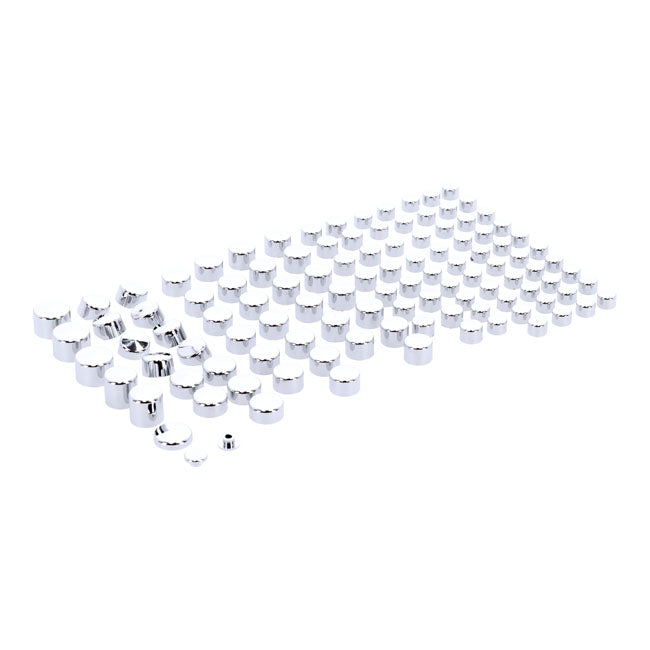 Smoothtopps, push-on cover set (111pc). Chrome