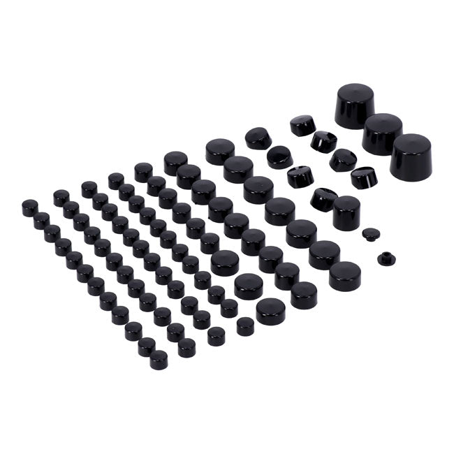 Smoothtopps, push-on cover set (81pc). Black