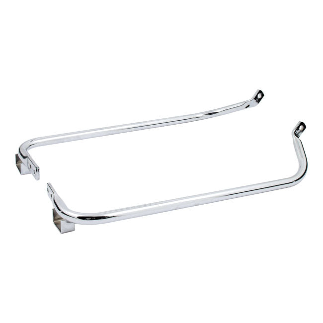 Saddlebag support bracket set. Chrome — 04-08 FLTR; FLHRS; 06-08 FLHX (NU)