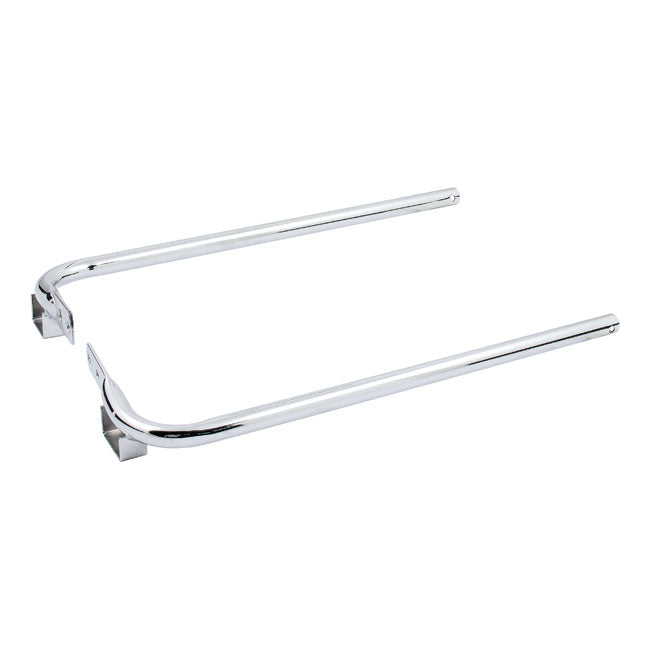 Saddlebag support bracket set. Chrome — 93-08 FLHT; FLHR; 98-03 FLTR (Excl. FLHRSI) (NU)