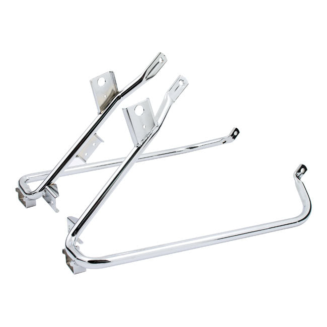 Saddlebag support bracket set. Chrome — 09-13 FLHX; FLTRU; FLTRX (NU)