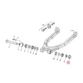 Lock nut, swingarm bearing. left