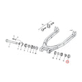 Locknut, swingarm bearing. left