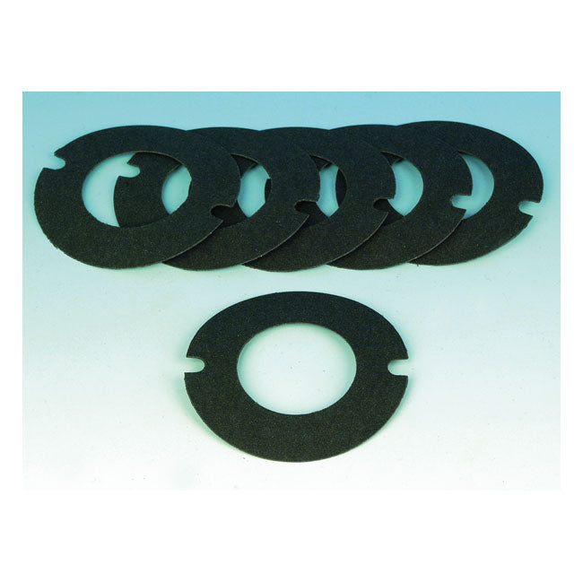 James, generator mount gasket — 58-69 FL; 58-E84 XL Sportster. With 2-brush generators (NU)