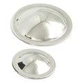 BDL, primary pulley domes for 3" drives. Polished — 70-84 Shovelhead kits 518591; electric start; and 505972; kickstart. (with 76-47 pulley ratio) (NU)