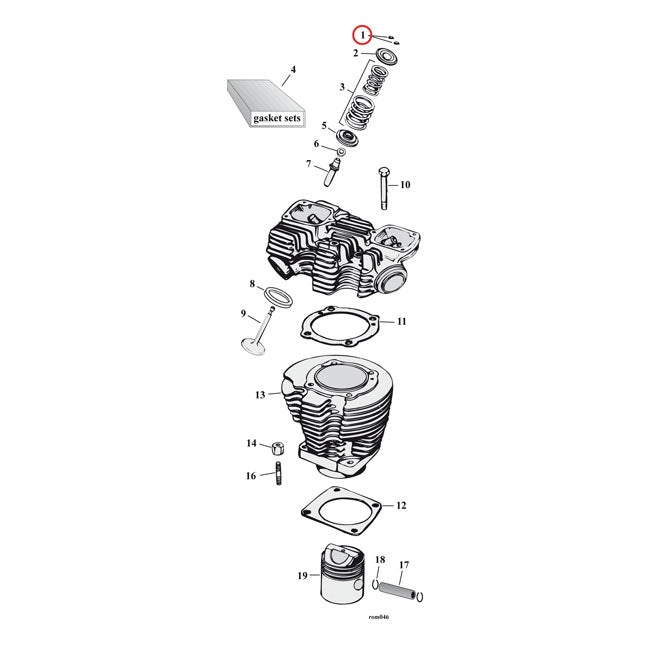 Valve key set — 57-85 XL Sportster; 37-48 74"/80" Flathead; 49-57 WL; G and 66-84 Thin Stem Shovel (NU)
