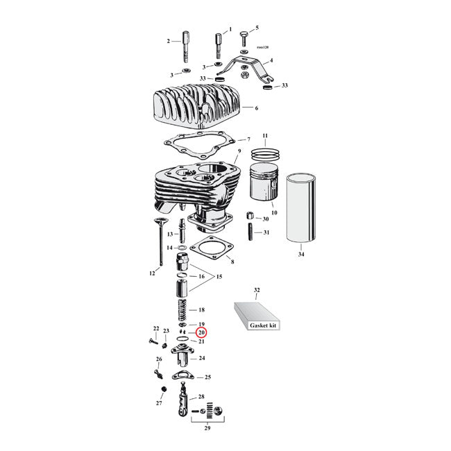 Valve key set — 57-85 XL Sportster; 37-48 74"/80" Flathead; 49-57 WL; G and 66-84 Thin Stem Shovel (NU)