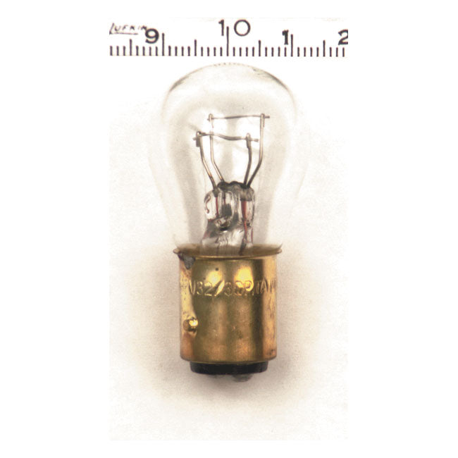 Stop/taillight 12v light bulb. repl. 1157. Clear glass
