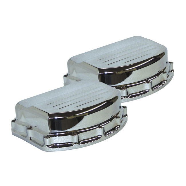Paughco, Rocker covers. custom style aluminum. Chrome
