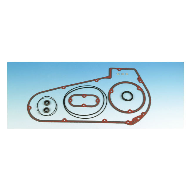 James, primary gasket kit. Outer cover — 66-86 4-speed FL; FX; 86-88 5-speed Softail (NU)
