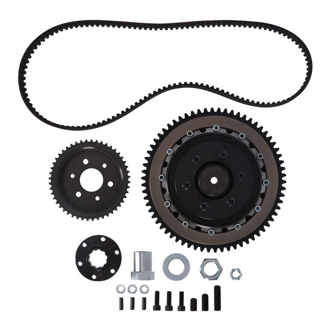 BDL, bolt-in elec. start 8mm belt drive kit. Shovelhead