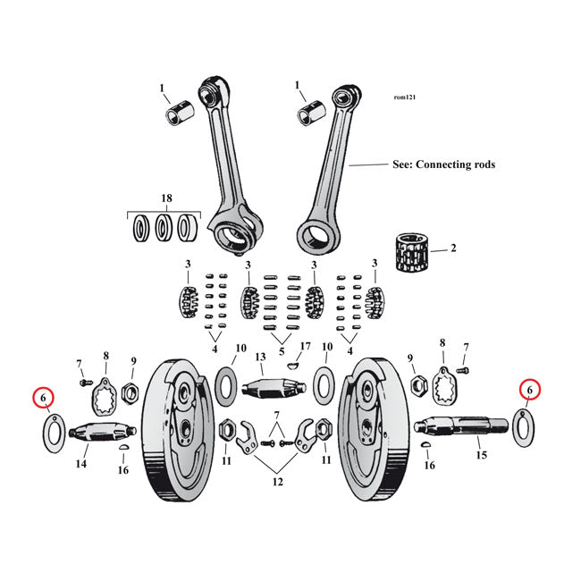 Flywheel washer SV, .098" (outside)