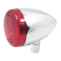 3-1 LED bullet taillight / turn signal combo. Chrome. Red — Universal