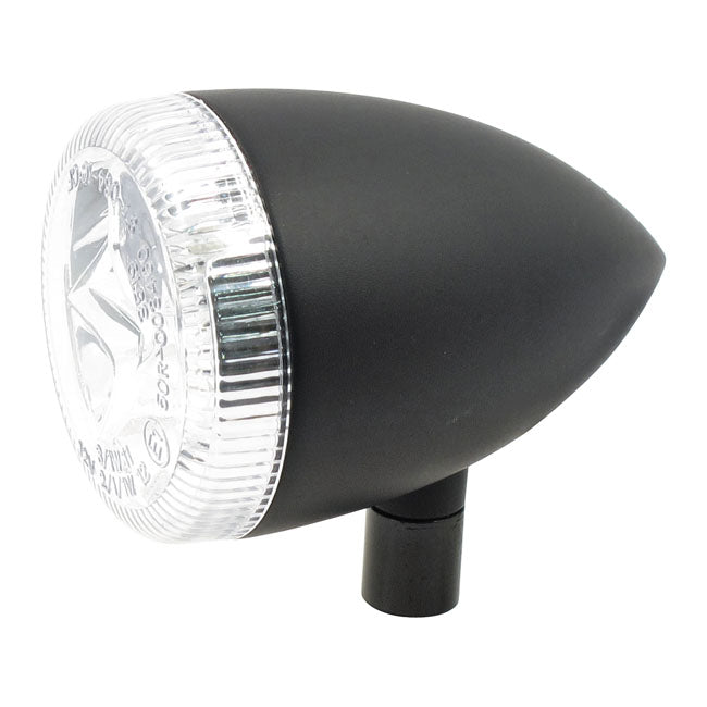 3-1 LED bullet taillight / turn signal combo. Black. Clear — Universal