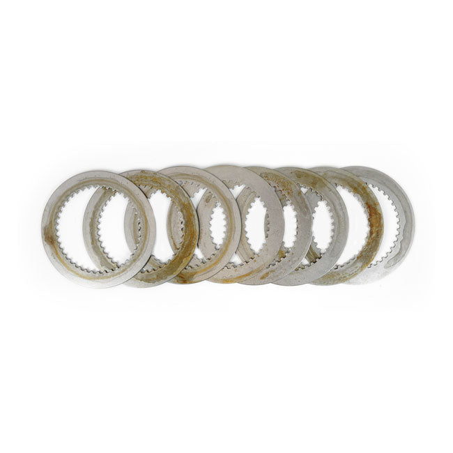 BDL, replacement Competitor Clutch steel drive plate set — 90-97 Big Twin with 518848 BDL Competitor ''balls'' clutch (NU)