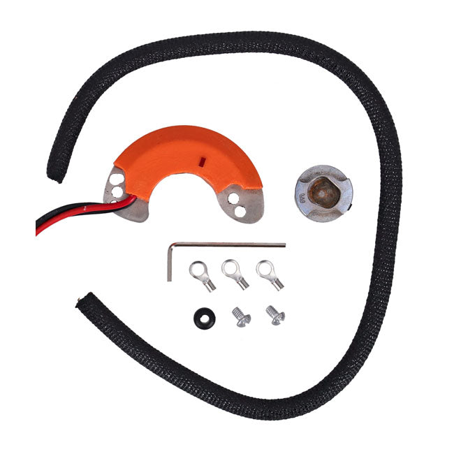 V-Tronic, electronic ignition for 6 & 12V. Hand advance — 36-47 Big Twin Flathead; 36-47 Knuckle and 38-47 WL; WLA; WLC (NU)