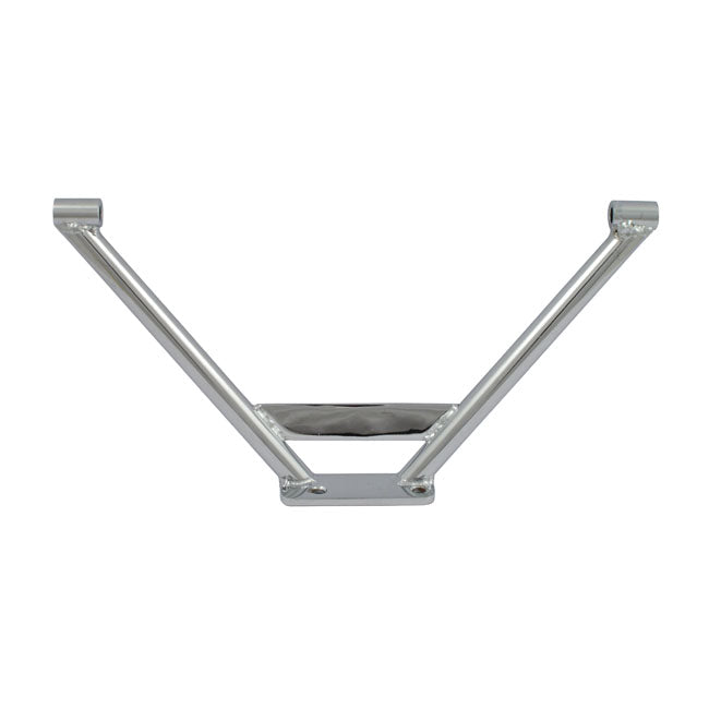 Rigid frame passenger foot peg bracket. Chrome