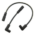 Accel, 8mm Ferro Spiral core spark plug wire set. Black — 99-17 Dyna; 99-02 Buell XB with late model coil design (NU)