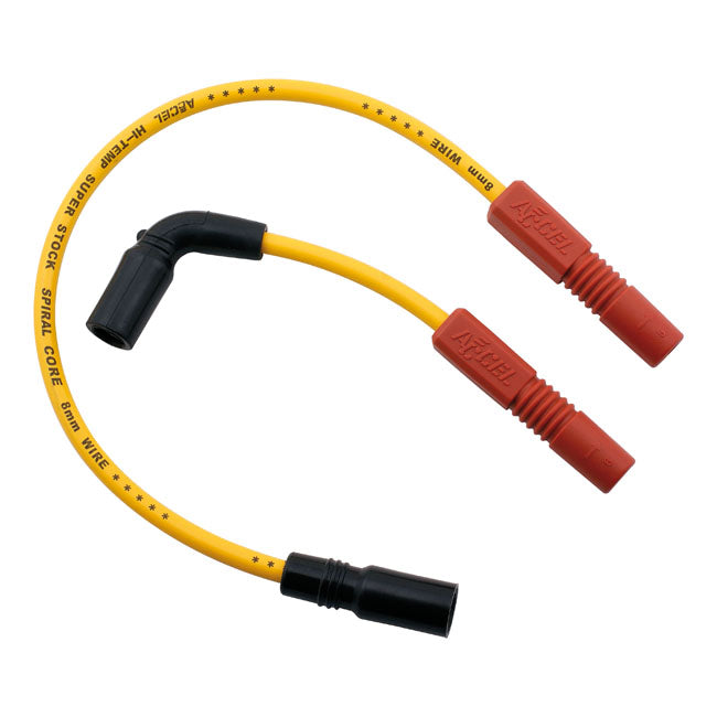 Accel, 8mm Ferro Spiral core spark plug wire set. Yellow — 08-12 XR1200 (NU)