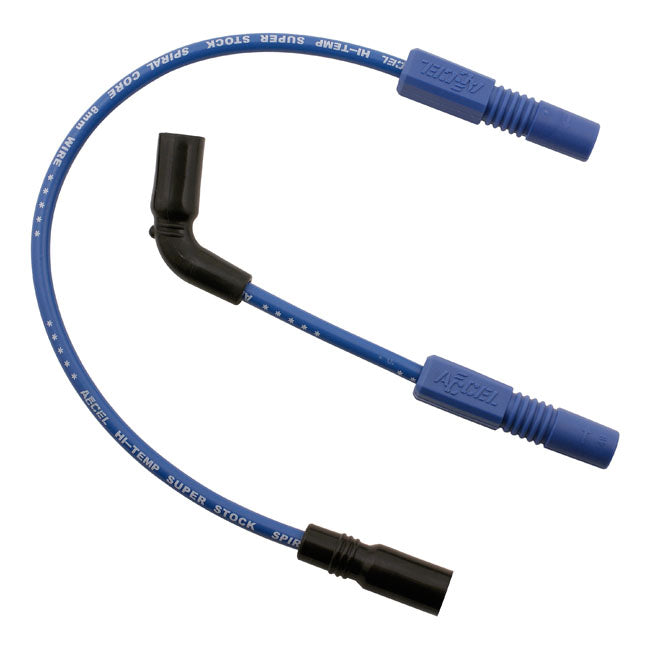 Accel, 8mm Ferro Spiral core spark plug wire set. Blue — 08-12 XR1200 (NU)
