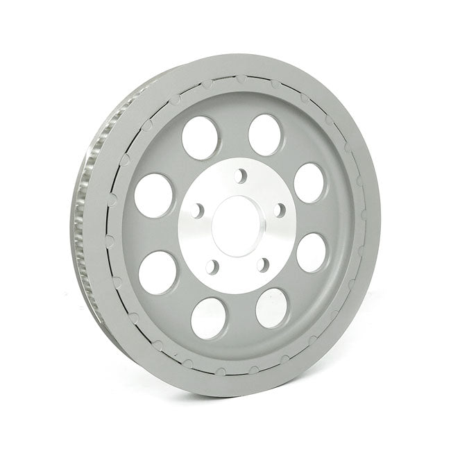 Reproduction OEM style wheel pulley 61t, 1-1/8" belt. Silver — 91-99 XL Sportster (NU)