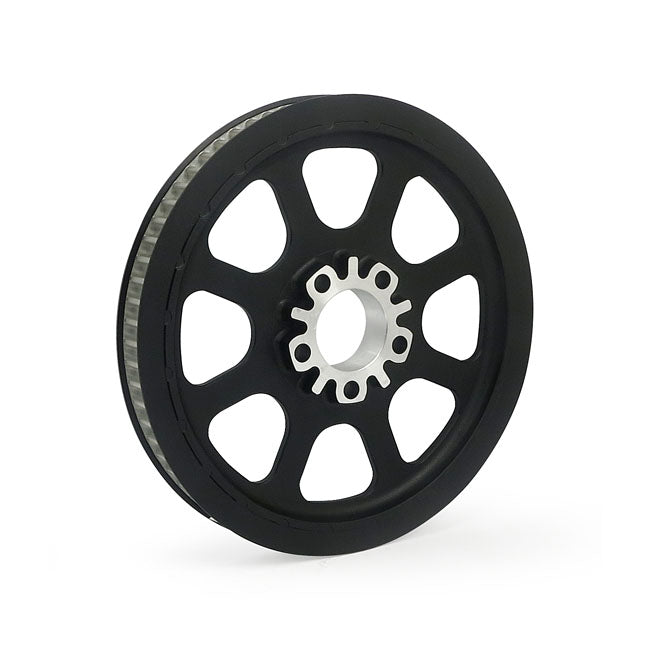 Reproduction OEM style wheel pulley 70t, 1-1/8" belt. Black — 00-06 Softail (Excl. FXSTD) (NU)