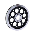 Reproduction OEM style wheel pulley 70t, 1-1/8" belt. Black — 00-05 Dyna (NU)