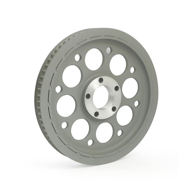 Reproduction OEM style wheel pulley 70t, 1-1/8" belt. Silver — 00-05 Dyna (NU)