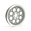 Reproduction OEM style wheel pulley 70t, 1-1/8" belt. Silver — 00-05 Dyna (NU)