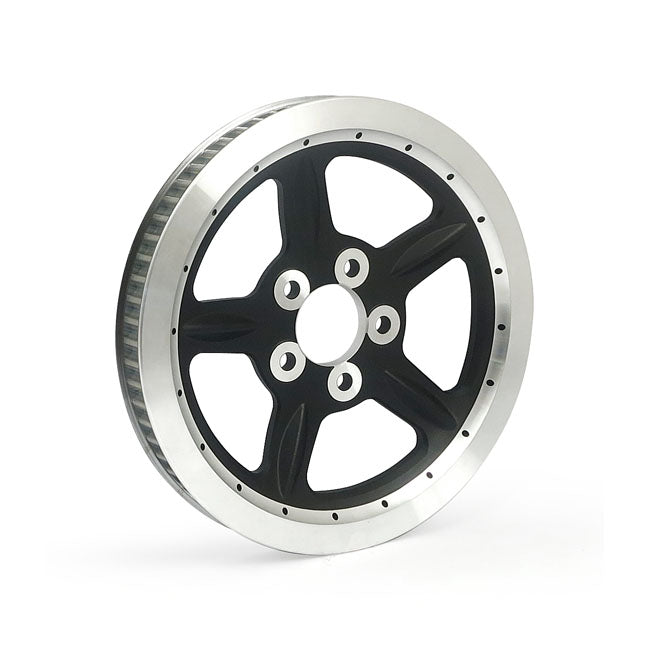 Reproduction OEM style wheel pulley 68t, 1-1/8" belt. Black