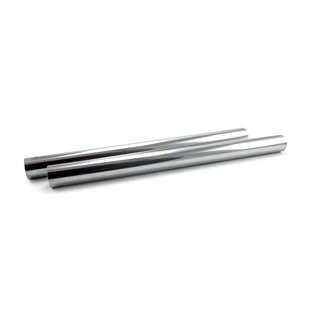 Fork tubes 41mm, 22-7/16". show chrome