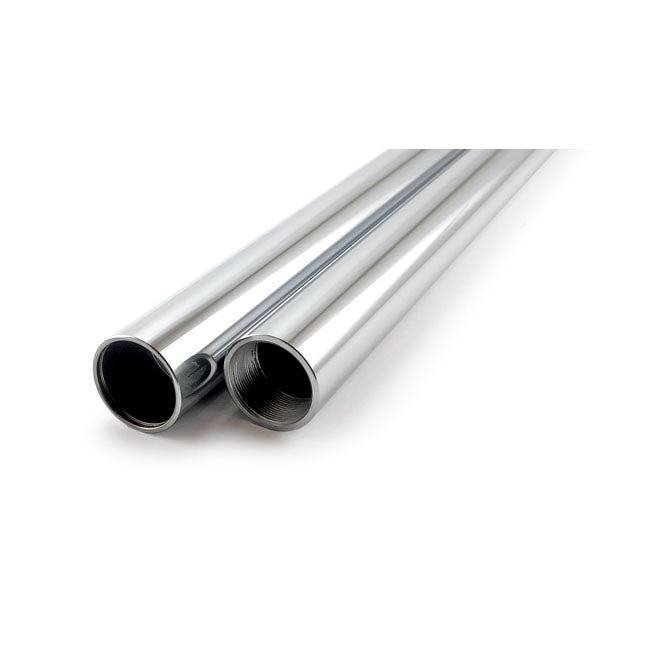 Fork tubes 41mm, 22-7/16". show chrome