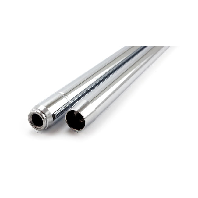 Fork tubes 35mm, 29-1/4". show chrome