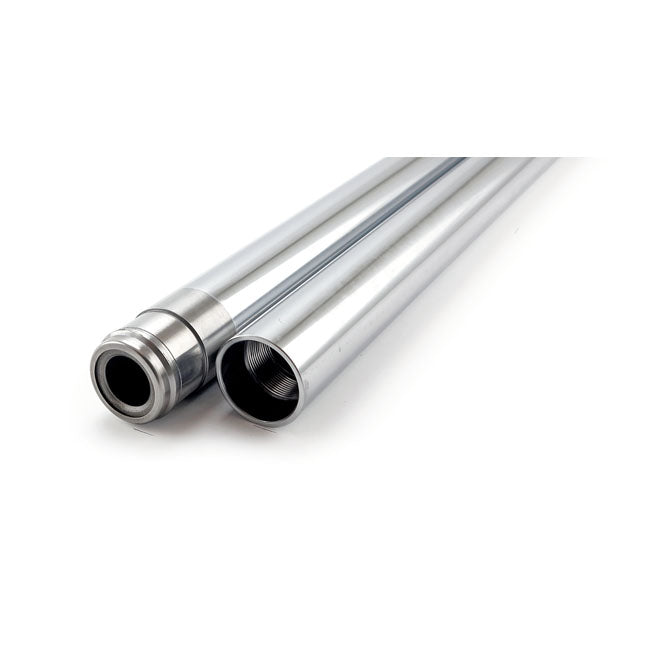 Fork tubes 41mm, 24-3/8". show chrome