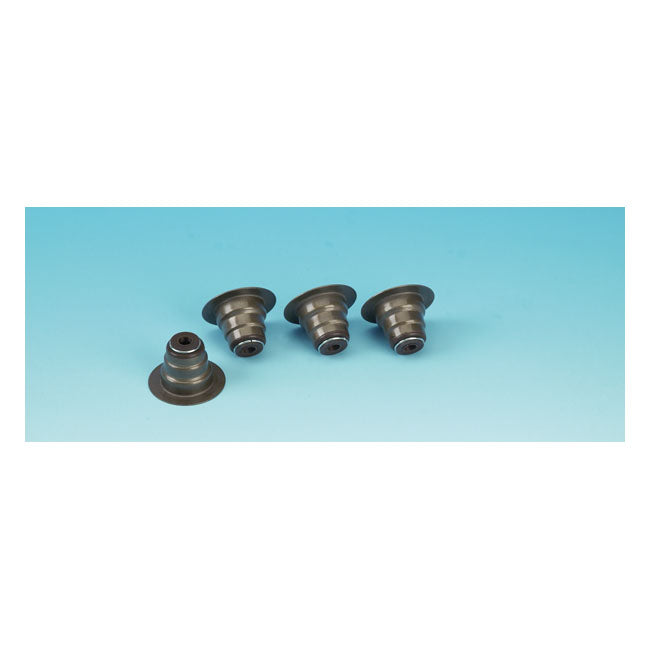 James, valve guide seal kit. Viton. 4-pk — 05-17 Twin Cam (Excl. 110" models); 04-22 XL Sportster; 08-12 XR1200 (NU)