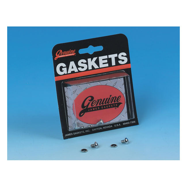 James Gaskets, fork slider drain screws. Chrome button head — 73-13 XL Sportster (Excl. XL883/1200N); 73-86 FX; 82-94 FXR; 91-05 Dyna (Excl. FXDWG) (NU)