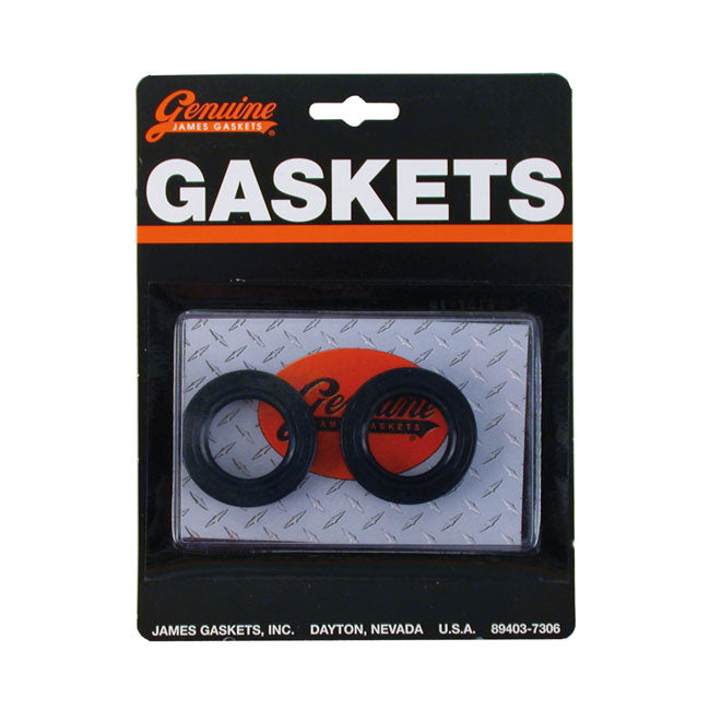 James, swingarm/wheel seal set. Rubber OD — Wheel FR&RR: 84-99 Big Twin; XL Sportster (NU). Swingarm: 58-86 4-speed Big Twin (NU)