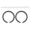 James retaining rings, exhaust flange