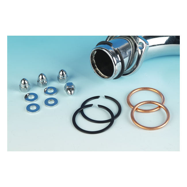 James, exhaust gasket & mount kit. Copper gaskets — 84-26 Big Twin; 86-22 (NU) XL Sportster; 08-12 (NU) XR1200; 87-10 (NU) Buell XB