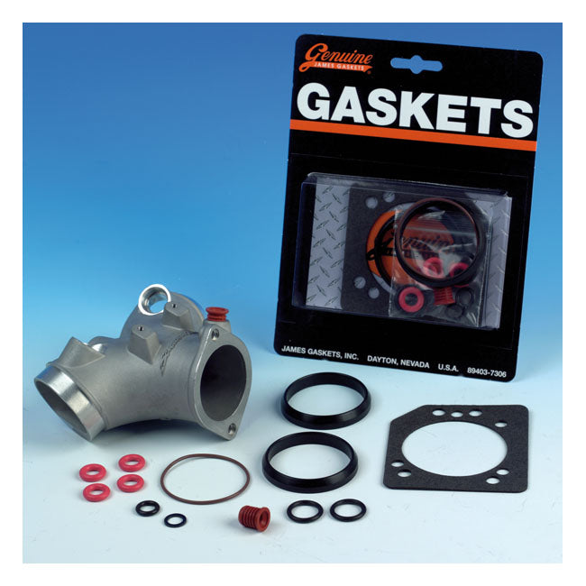 James, induction module gasket & seal kit — 01-05 Softail; 04-05 Dyna; 02-05 FLT/Touring. With Delphi fuel injection (NU)