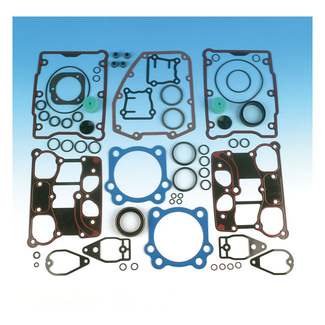James, motor gasket kit. 3-7/8" bore — 99-16 Twin Cam (excl. Twin Cooled) with 3-7/8" bore. Comes with 99-04 style valve stem seals