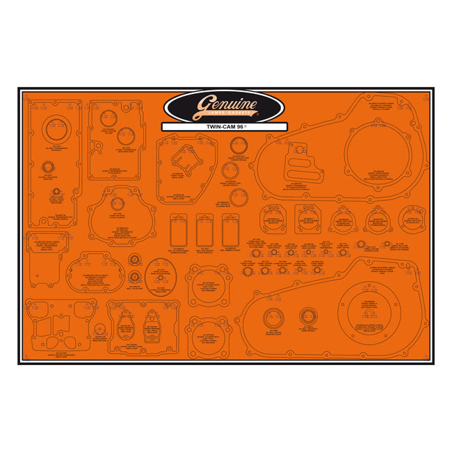 James, gasket & seal board. 6-speed Twin Cam