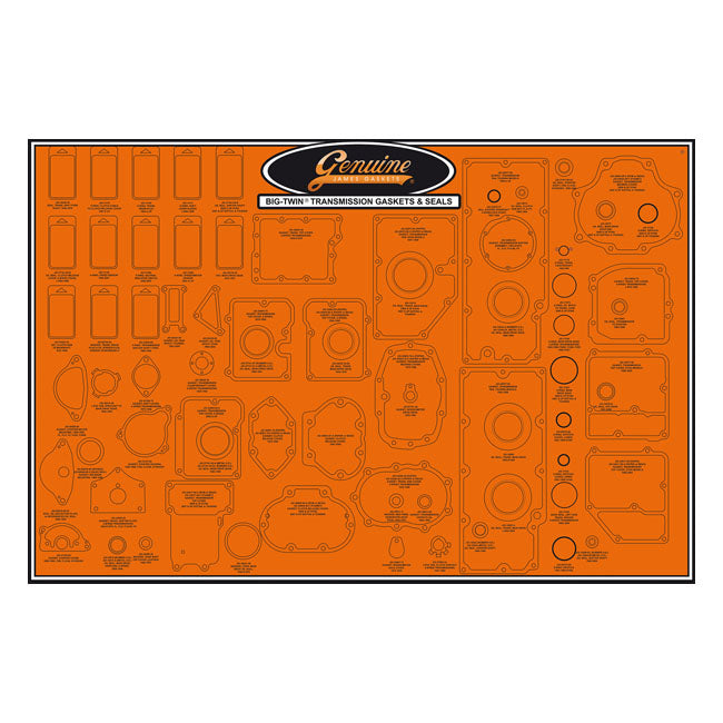 James, gasket & seal board. Transmission