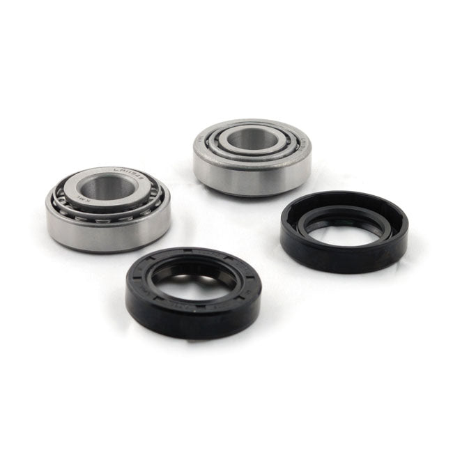 All Balls Racing, wheel bearing & seal kit — Wheel: 73-99 Big Twin; TC (Excl. 80-81 FLT/Touring rear); 73-99 XL Sportster front; 79-99 XL Sportster rear (NU).  Swingarm: 58-86 4-sp Big Twin (Excl. Softail) (NU).